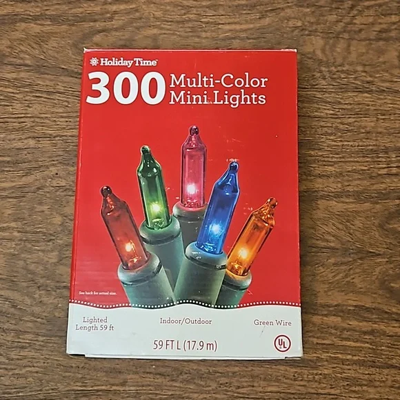 Holiday time never used 300 indoor outdoor multi color mini lights