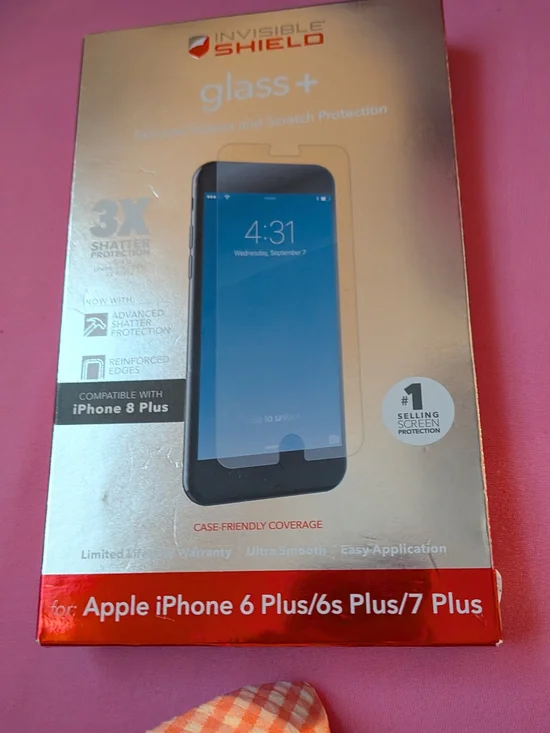 Glass+ Tempered Screen Protector for Apple iPhone 6/6s Plus/7 Plus — Black