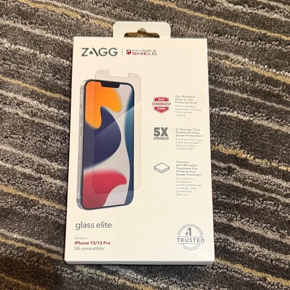 ZAGG InvisibleShield Glass Elite Screen Protector for iPhone 13/13 Pro - White