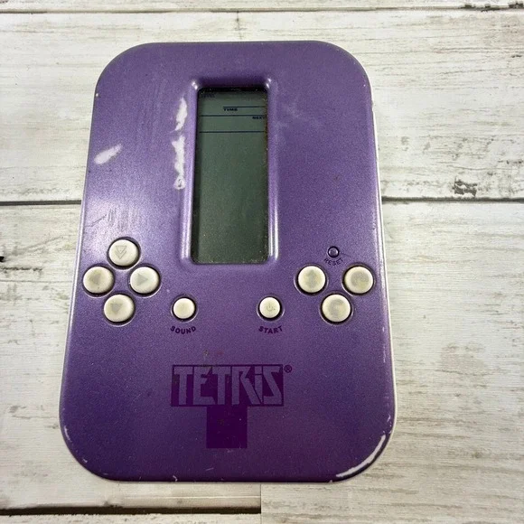 Radica Tetris Handheld Electronic Game 2008 Purple Retro Portable Arcade TESTED