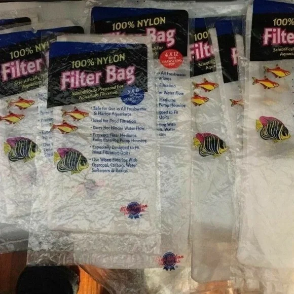 Blue Ribbon aquarium 100% Nylon Filter Bag Lot of 8 Total X's 3 -- 3X8