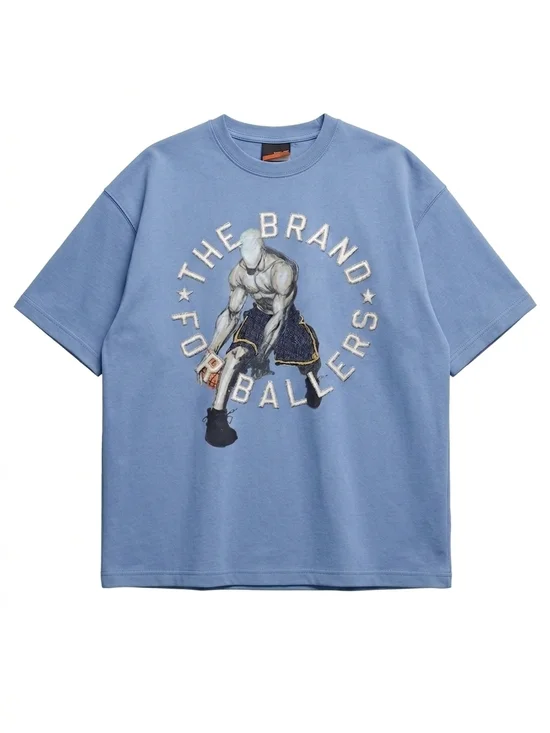 Vintage AND1 The Brand For Ballers T-Shirt Blue Y2K M/L