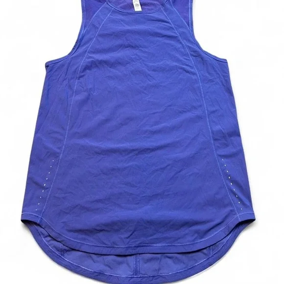 Lululemon Sculpt Tank‎ Reflective Details Size 4 Charged Indigo
