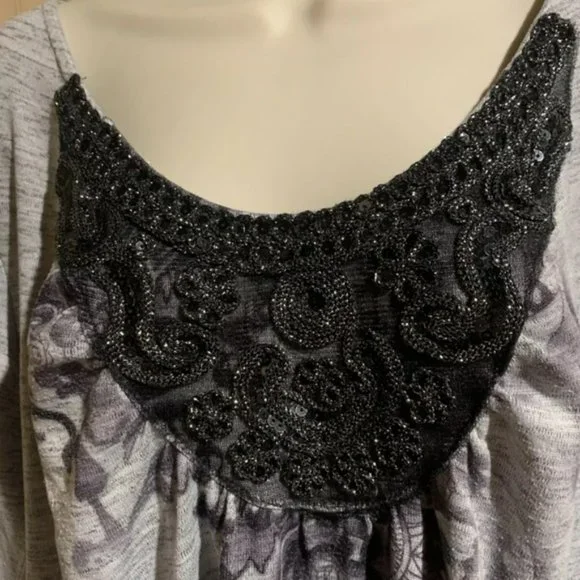 One World Womens Plus Size 3XL Top BlackWhite