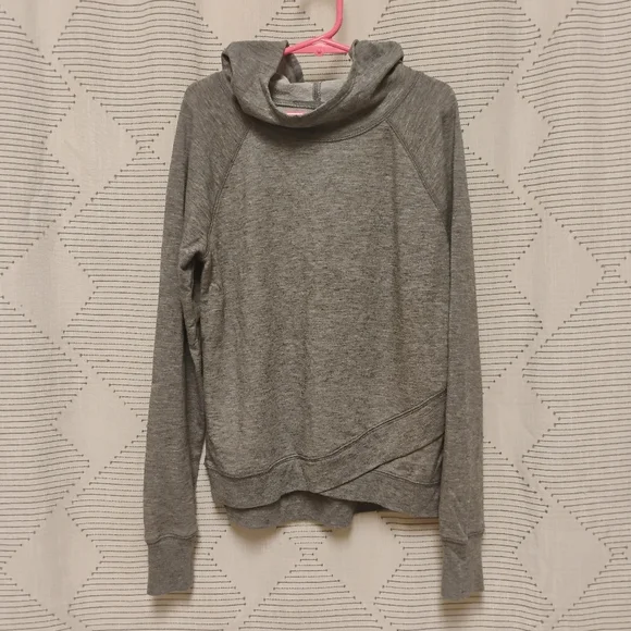 Danskin Now Girls Gray Cowl Neck Sweatshirt Size Medium 7 - 8