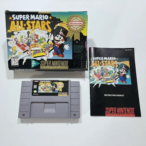 Super Mario All-Stars Super Nintendo SNES CIB Complete With Manual
