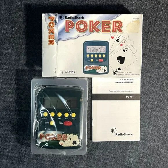 Vintage Radio Shack Poker Electronic Handheld Game #60-2681 Pocket size handheld