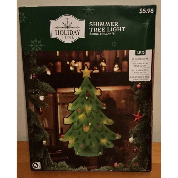 Holiday Time Shimmer Tree Light, Window Christmas‎ Decoration