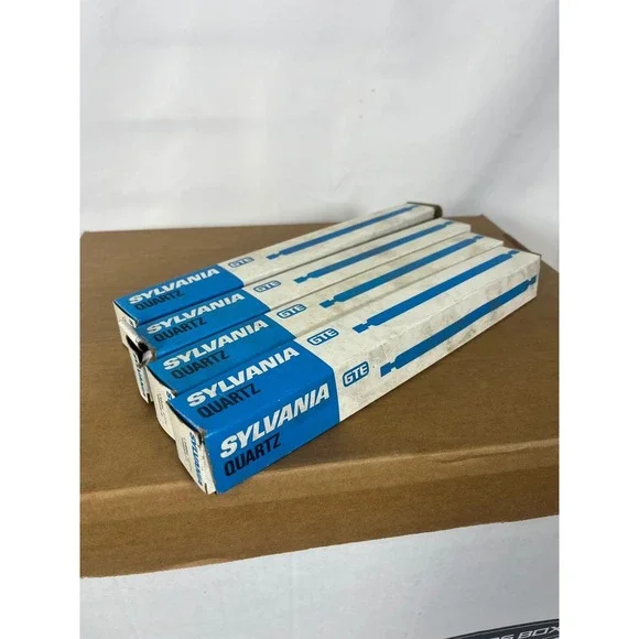 Lot of 4 Sylvania GTE Quartz Halogen Lamp 1500W 277V 58858-2 Bulbs Vintage NOS