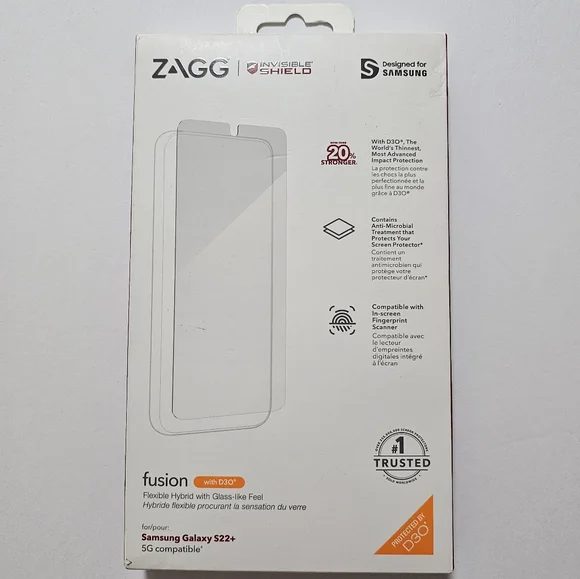 Galaxy S22+ ZAGG Invisible Shield Fusion Screen Protector (CLEAR)