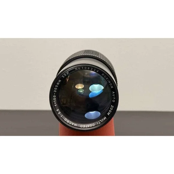 Vintage Rokinon 100-300mm f/5.6 Multi-Coated Macro Zoom Lens - Nikon AI-S Mount
