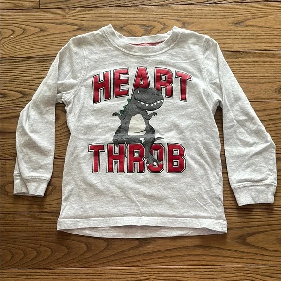 Carter's Red and Gray Long Sleeve Tee with Striking Graphic