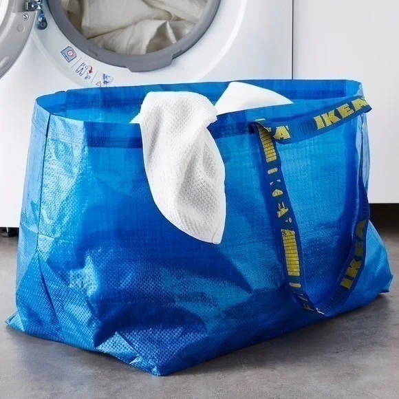 5 Ikea plastic bags spring cleaning & organize new Excellent to carry gifts 🎁