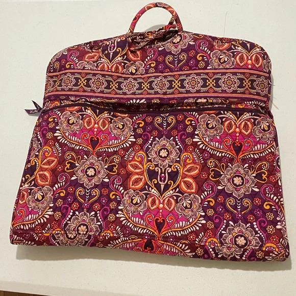 Rare Vera Bradley Hanging Garment Bag Floral Pink Orange