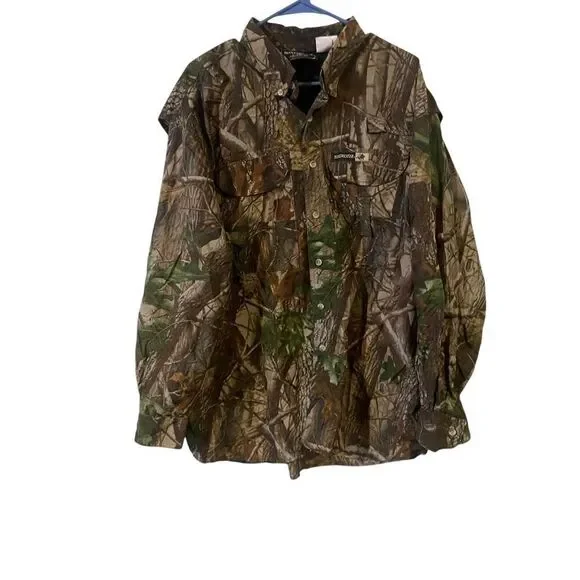 Winchester Mens RealTree Hardwoods Camo Button-Down Shirt Size XL