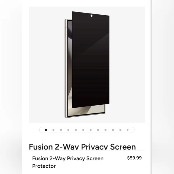 TWO ZAGG Fusion Privacy Screen Protector For Samsung 24 Ultra Phone