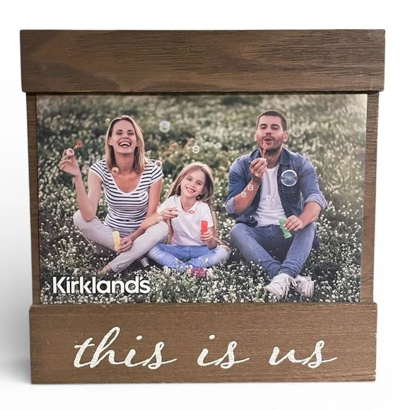 Kirklands Brown and White 'This Is Us' Picture Frame.