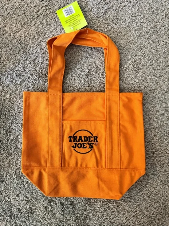 Trader Joe's Orange Canvas Tote Bag