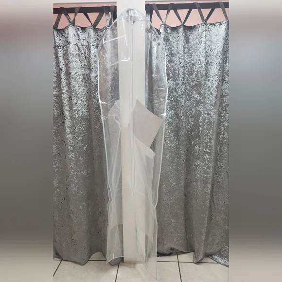 Clear Vinyl Gusseted Garment Bag 72 inch Long With Pocket