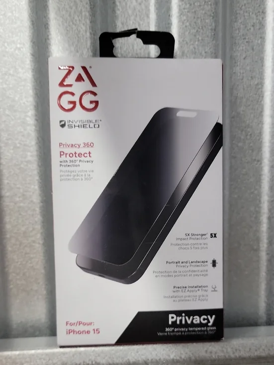 ZAGG Privacy 360 Protect Screen Protector for iPhone 15 - Black