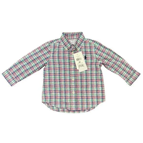 NEW Ralph Lauren Plaid Button-Down - Size 9 months (NWTs)