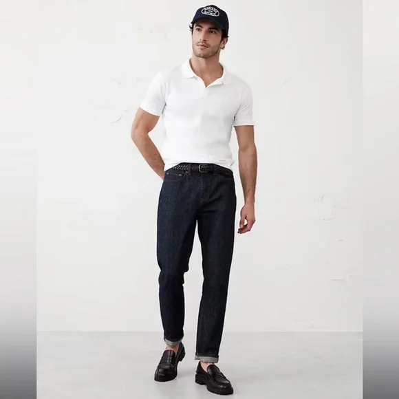 Quince Mens Organic Cotton Pique Polo Shirt NEW