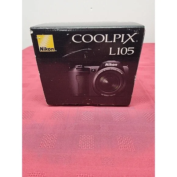 Nikon COOLPIX L105 12.1MP 15X Zoom Digital Camera In Box