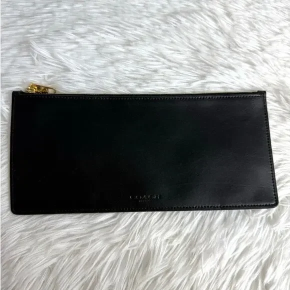 COACH Black Slim Case Pouch
