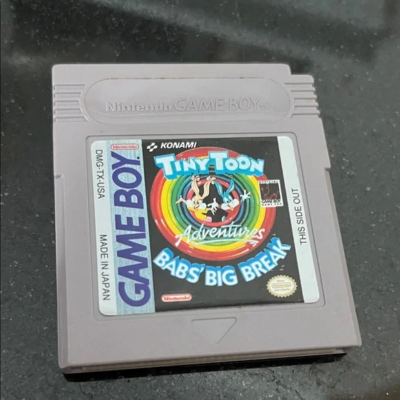 Nintendo Game Boy Cartridge - Tiny Toon Adventures: Babs' Big Break - Gray