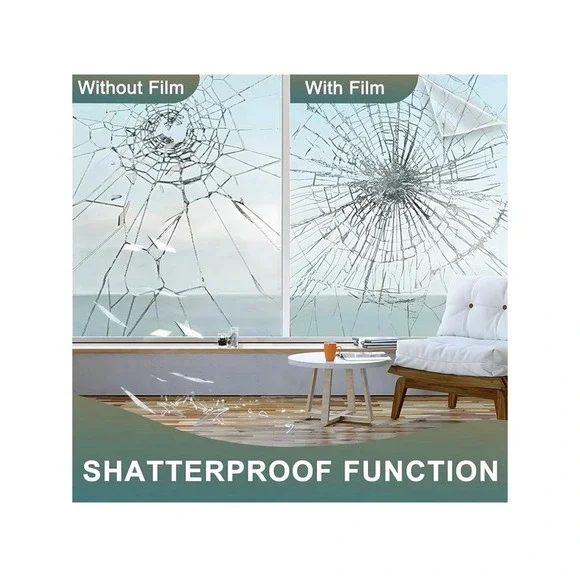 4 Mil Clear Security Safety Window Shatterproof‎ Film for Windows-6.5ft NEW