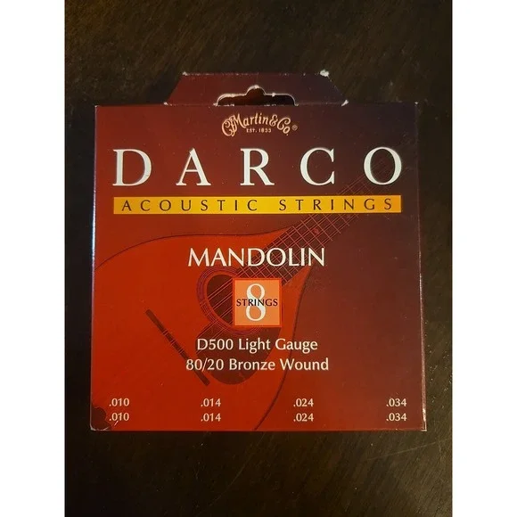 Martin Darco Acoustic 8 Strings‎ Mandolin D500 Light Gauge 80/20 Bronze Wound
