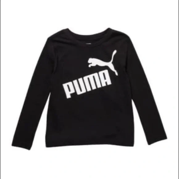 NWT. PUMA Toddler Black Long Sleeve Shirt