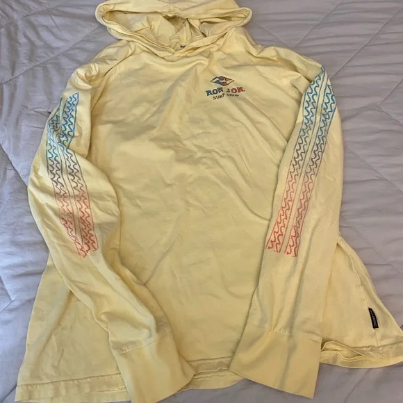 Billabong Yellow Hooded Wave Washed Tee medium