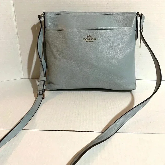Coach blue leather crossbody handbag