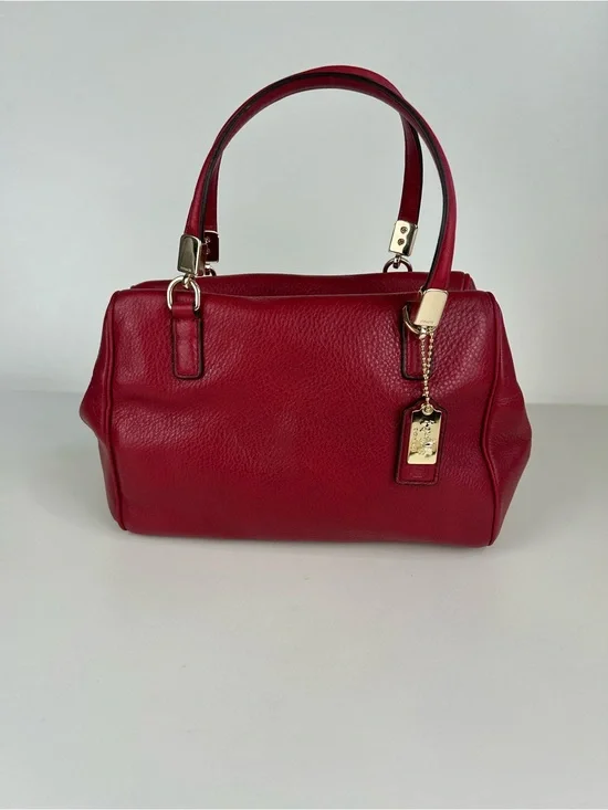 COACH MADISON MINI SATCHEL RED GOLD HARDWARE