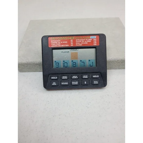 Spectra Casino 3 in 1 Handheld Game Works Tested With New Batteries Model LCG-15