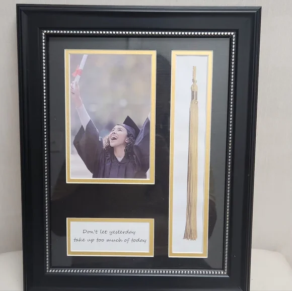 Black and Gold Graduation Photo Frame