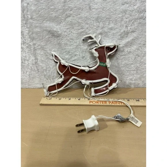 Lighted Reindeer Silhouette Plug-In Christmas Window Decor Tested Working
