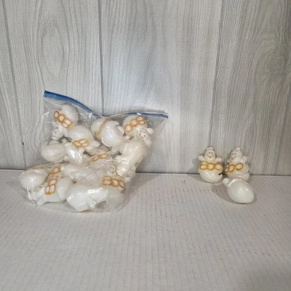 19 Vintage Halloween BOO Ghost Blow Mold String Light Covers 3
