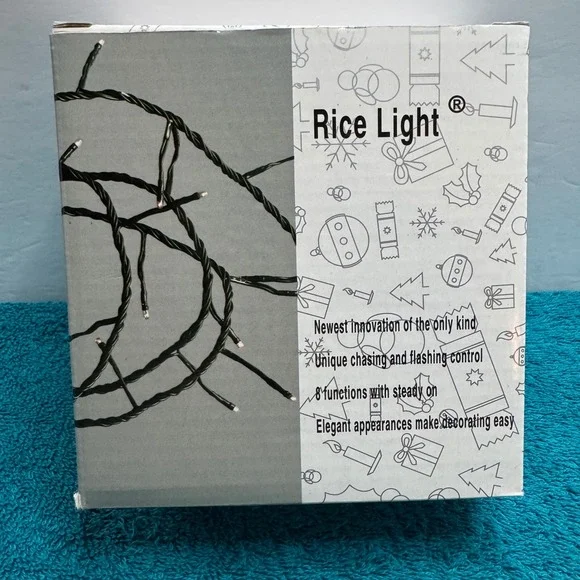 Rice‎ Light 108 Clear Bulb White Wire Chasing Flashing String Lights TH2-108L/3F