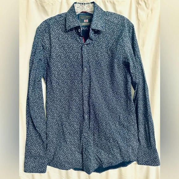 Guide London Premium Range Button Down Men Long Sleeves Shirts Blue Size S