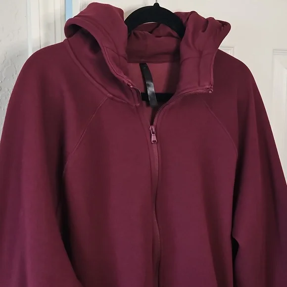 Fabletics Full Zip Hoodie, Maroon, XL