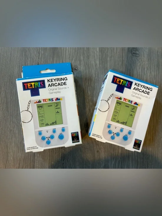 Fizz Creations Tetris Keyring Arcade Handheld Electronic Game Original Sounds