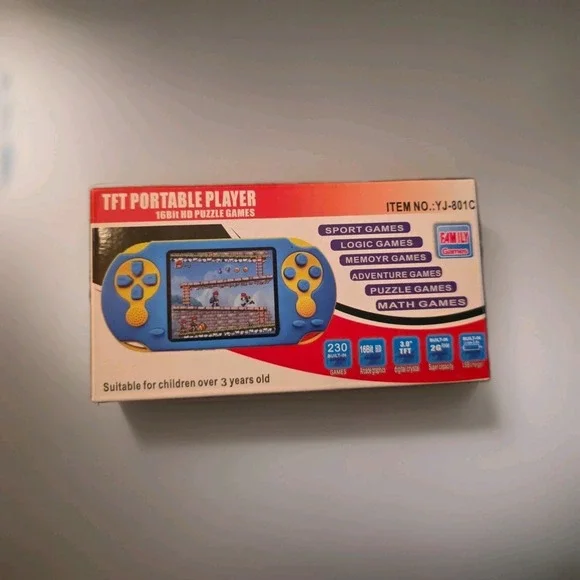TFT Portable Player 16 Bit HD Puzzle Games Built In 230 Games
