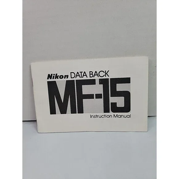 Vintage Nikon Data Back MF-15 Instruction Manual Camera Accessory