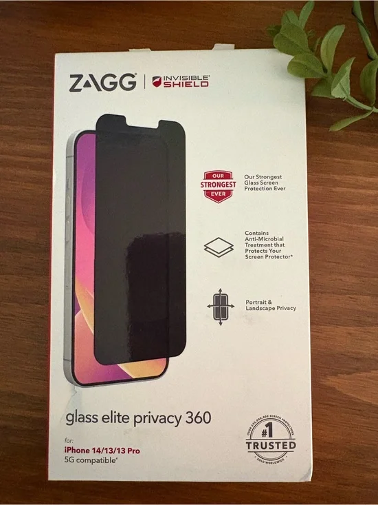 ZAGG InvisibleShield Glass Elite Privacy 360 Screen Protector - Black
