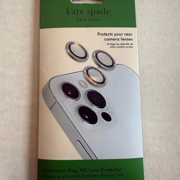 Kate Spade- Aluminum Ring HD Lens Protector for iPhone 14 Pro/ 14 Pro Max-