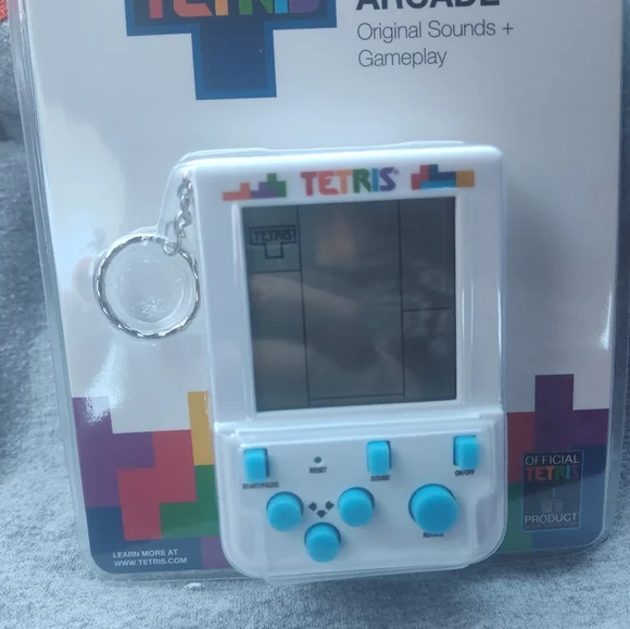 Handheld Game Console - White and Blue