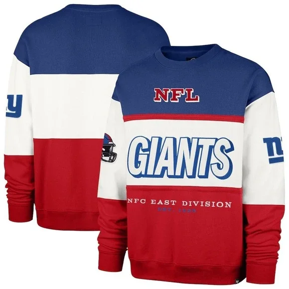 '47 Men's NFL NY Giants Breeze Maximalist NFC East Sweatshirt Red/White/Blue - M