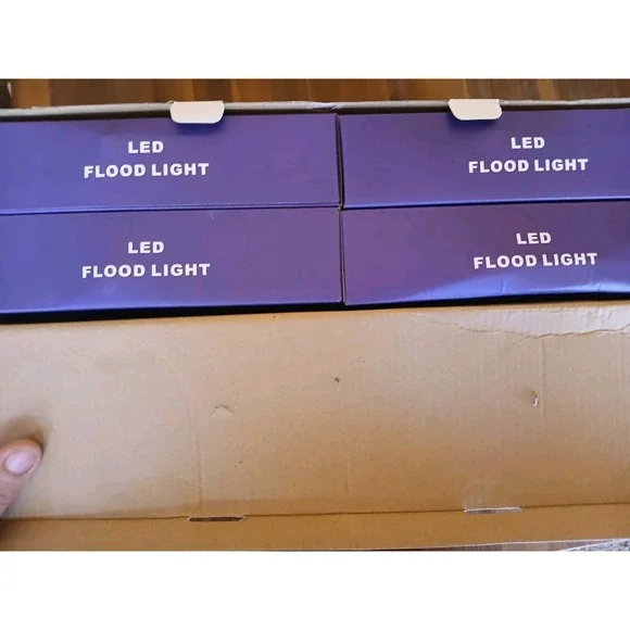 lot of 4 LED Flood Light Outdoor 800W Equivalent Bluetooth Smart Color Change F2